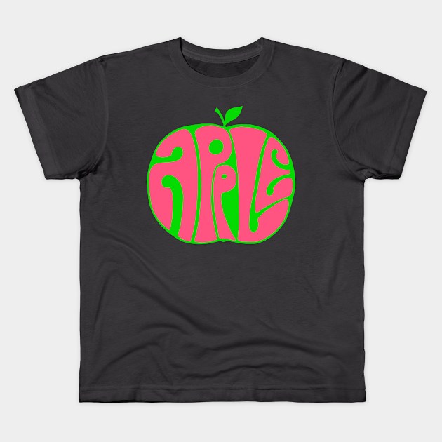 Retro Apple Kids T-Shirt by katmargoli